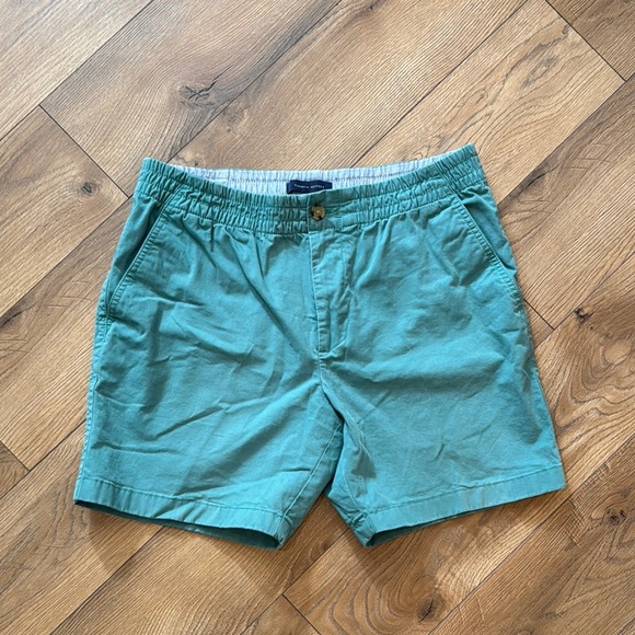 Tommy Hilfiger Men’s Casual Shorts Green Teal Elastic Waist Pockets Size M - Picture 1 of 5